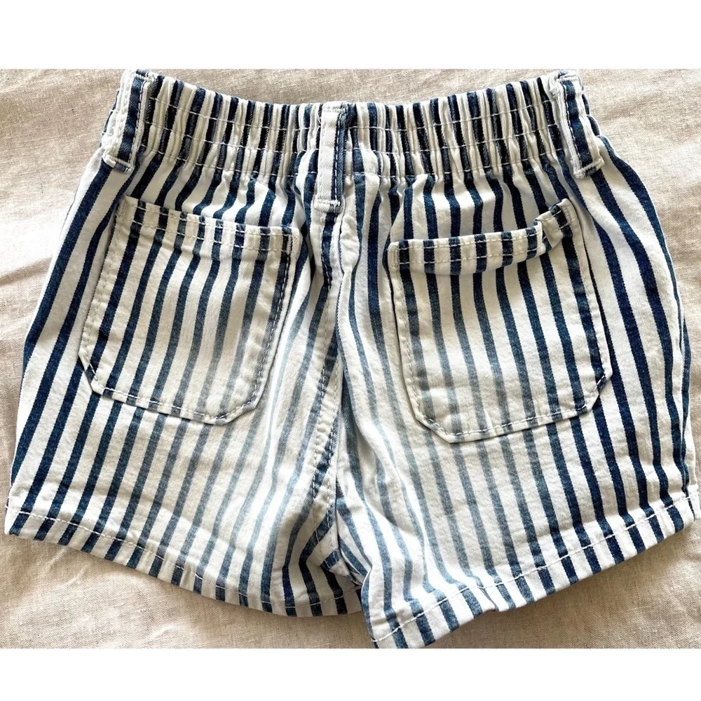 ☀️2/$22, 3/$28 Gymboree Navy Stripe Baby Denim Shorts 18-24mos